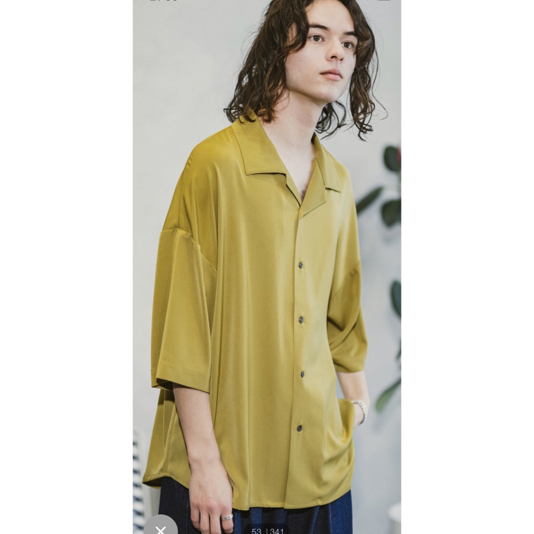 Casper John(キャスパージョン)のCasperJhon Dolman Shirt マスタード M 半袖 くすみ メンズのトップス(シャツ)の商品写真