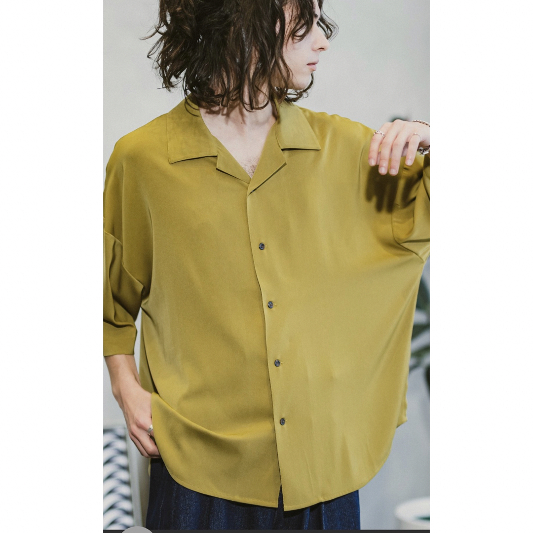 Casper John(キャスパージョン)のCasperJhon Dolman Shirt マスタード M 半袖 くすみ メンズのトップス(シャツ)の商品写真