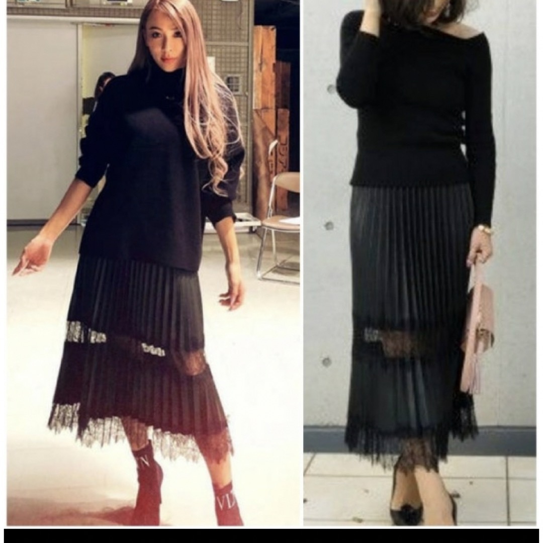ZARA(ザラ)のZARA ザラ　合皮　レザー風　ブラック　スカート レディースのスカート(ロングスカート)の商品写真