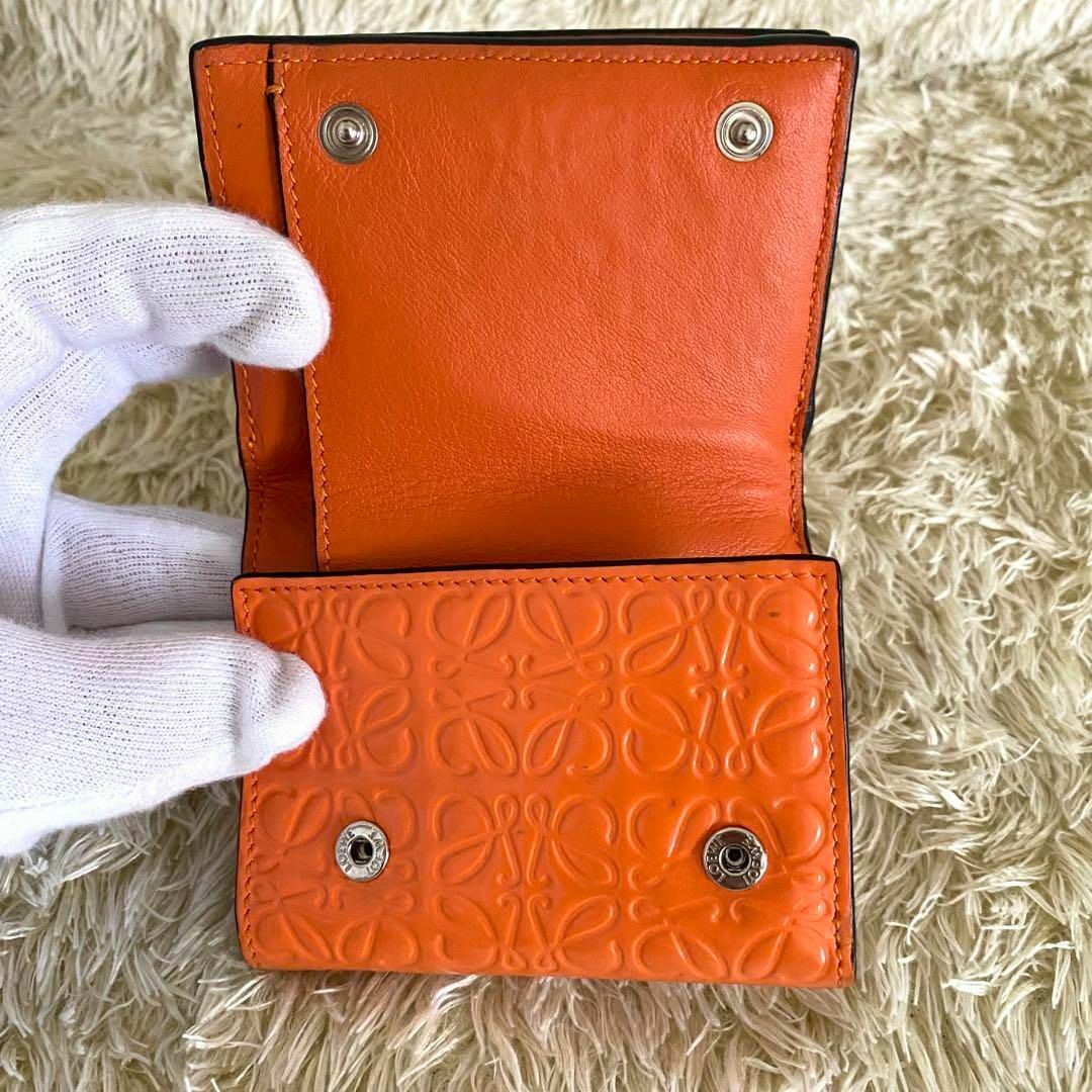 希少美品✨ ロエベ リピート アナグラム 3つ折り ウォレット レザー