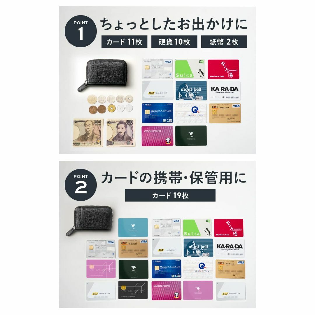 【色: モスグリーン（ゴールドファスナー）】NEESE クレジットカードケース  メンズのバッグ(その他)の商品写真