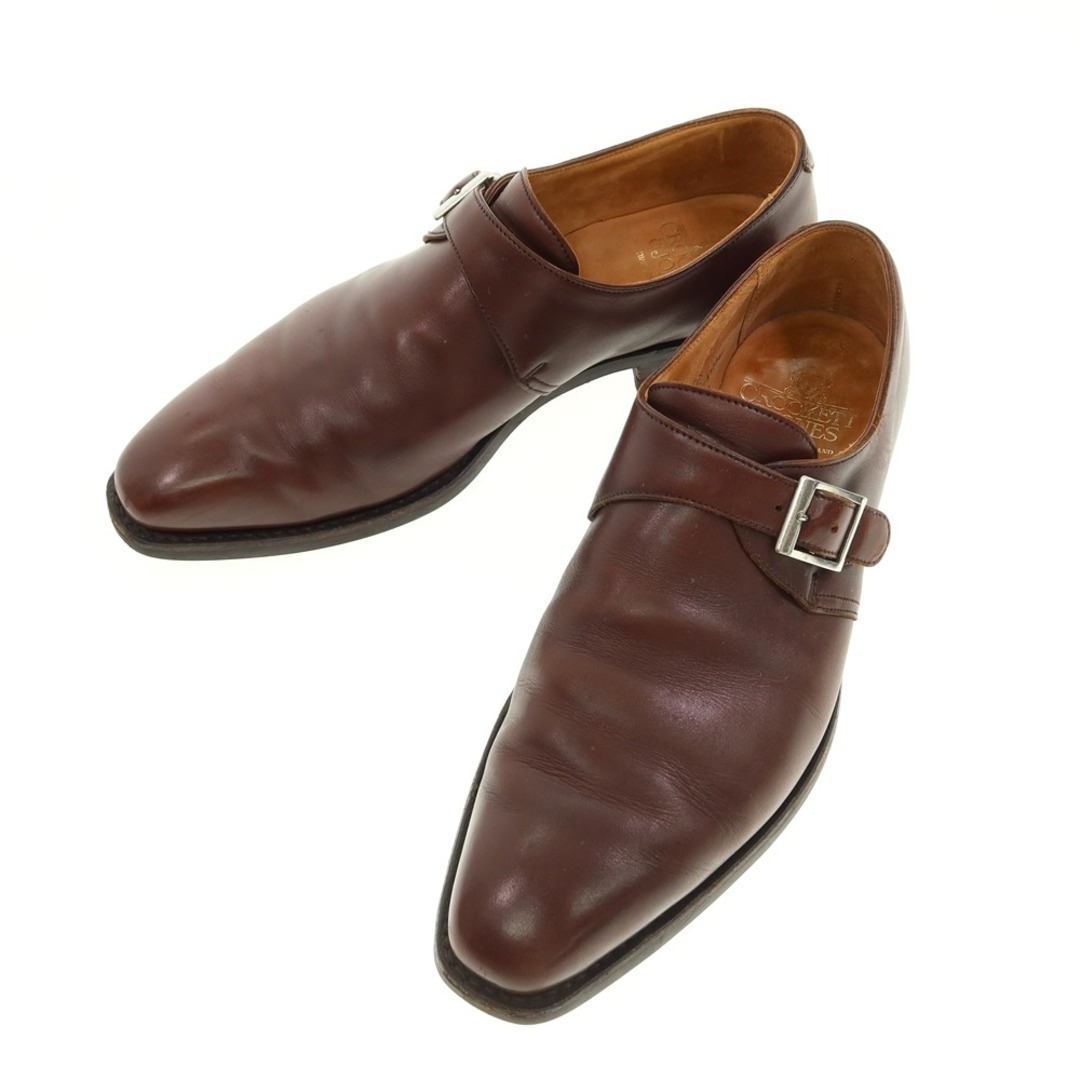 アイテムドレスシューズメンズクロケットアンドジョーンズ CROCKETT&JONES MONKTON シングルモンク ドレスシューズ ブラウン【サイズ7E】【メンズ】