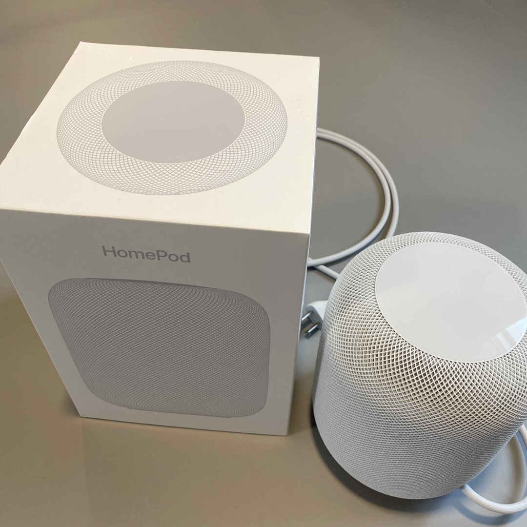 Apple(アップル)のHomePod 第1世代 MQHW2J/A [ホワイト] 箱付き スマホ/家電/カメラのオーディオ機器(スピーカー)の商品写真