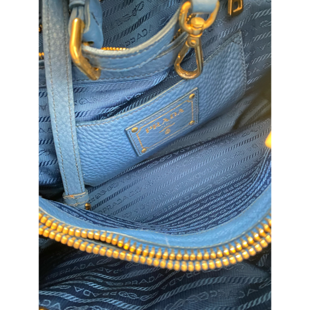 PRADA 青 バック 付属ショルダーあり ショルダーバッグ