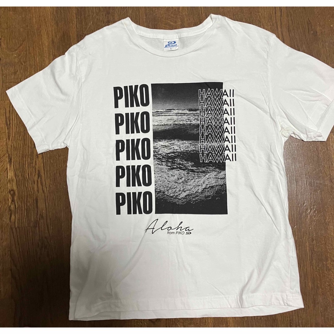 PIKO(ピコ)のピコ PIKO メンズ半袖Tシャツ ハワイ サーフィン ホワイトLサイズ メンズのトップス(Tシャツ/カットソー(半袖/袖なし))の商品写真