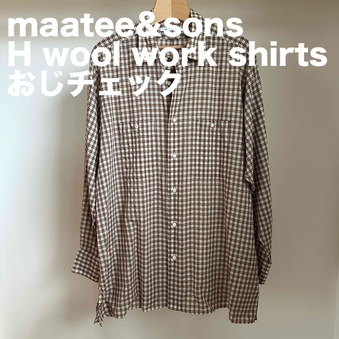 MAATEE&SONS H wool チェックシャツ マーティアンドサンズ-