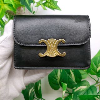 celine - CELINE トリオンフ フラップ付き カードホルダーの通販|ラクマ