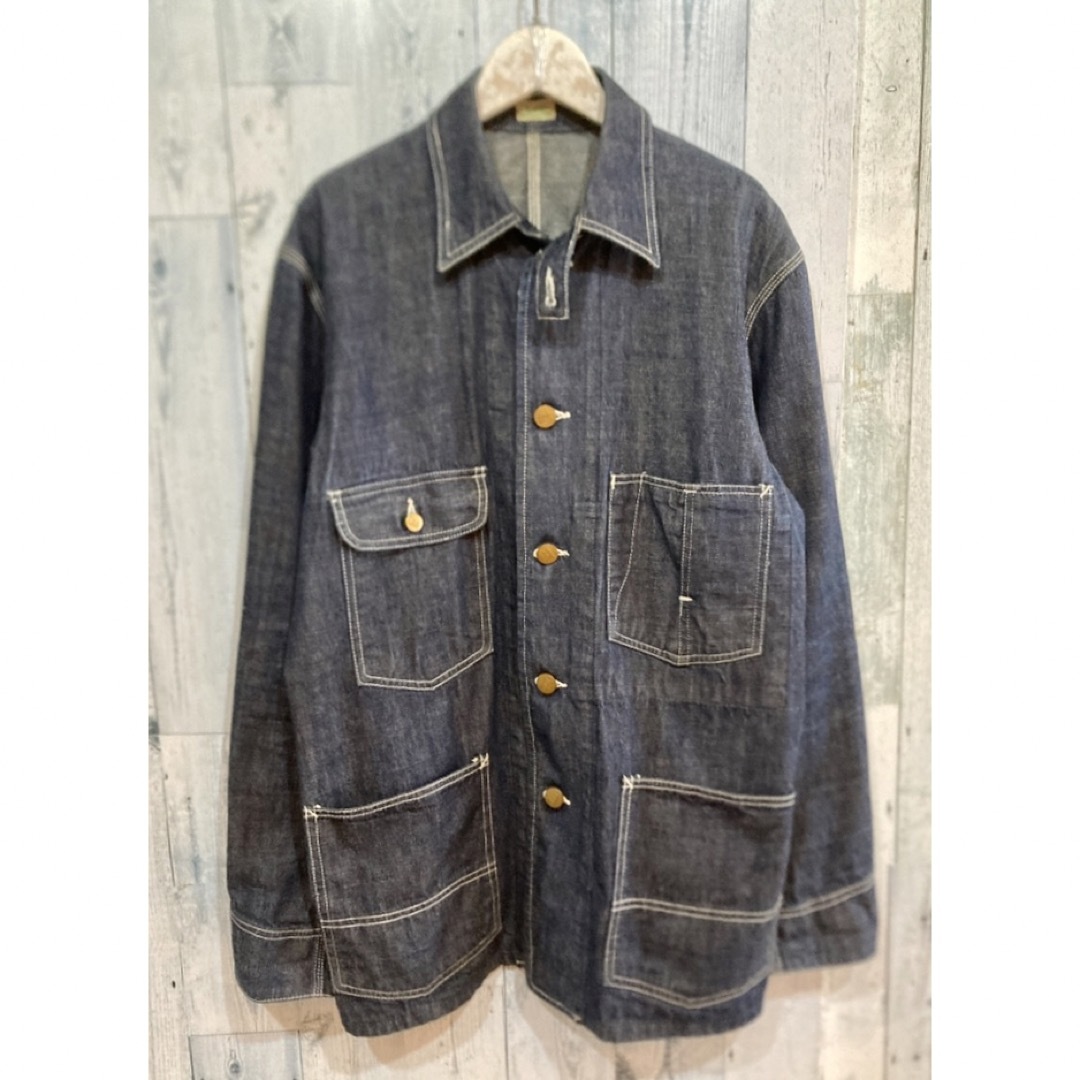 Lee(リー)のLee リー ロングL チンストラップ デニムカバーオール 濃紺 40インチ メンズのジャケット/アウター(カバーオール)の商品写真