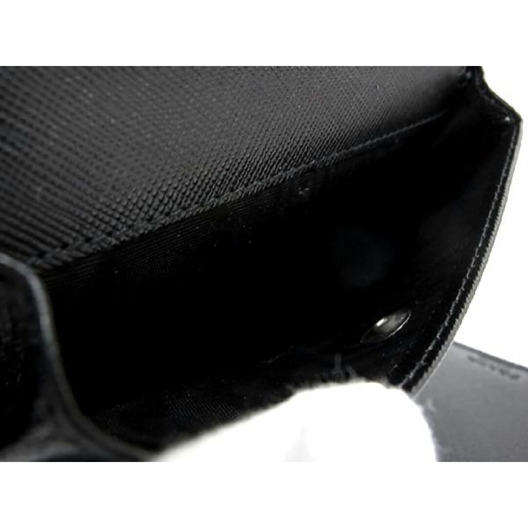 PRADA プラダ　M510A 三つ折り財布　サフィアーノ　ブラック　三角ロゴ