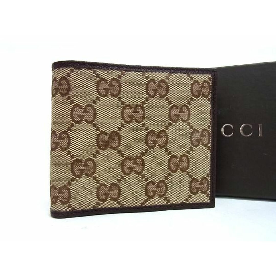 □新品□未使用□ GUCCI グッチ 04862 GG柄 GGキャンバス×レザー 二