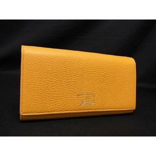 グッチ(Gucci)の■新品■未使用■ GUCCI グッチ 354498 レザー 二つ折り 長財布 ウォレット 小銭入れ 札入れ レディース イエロー系 AN9369 (長財布)