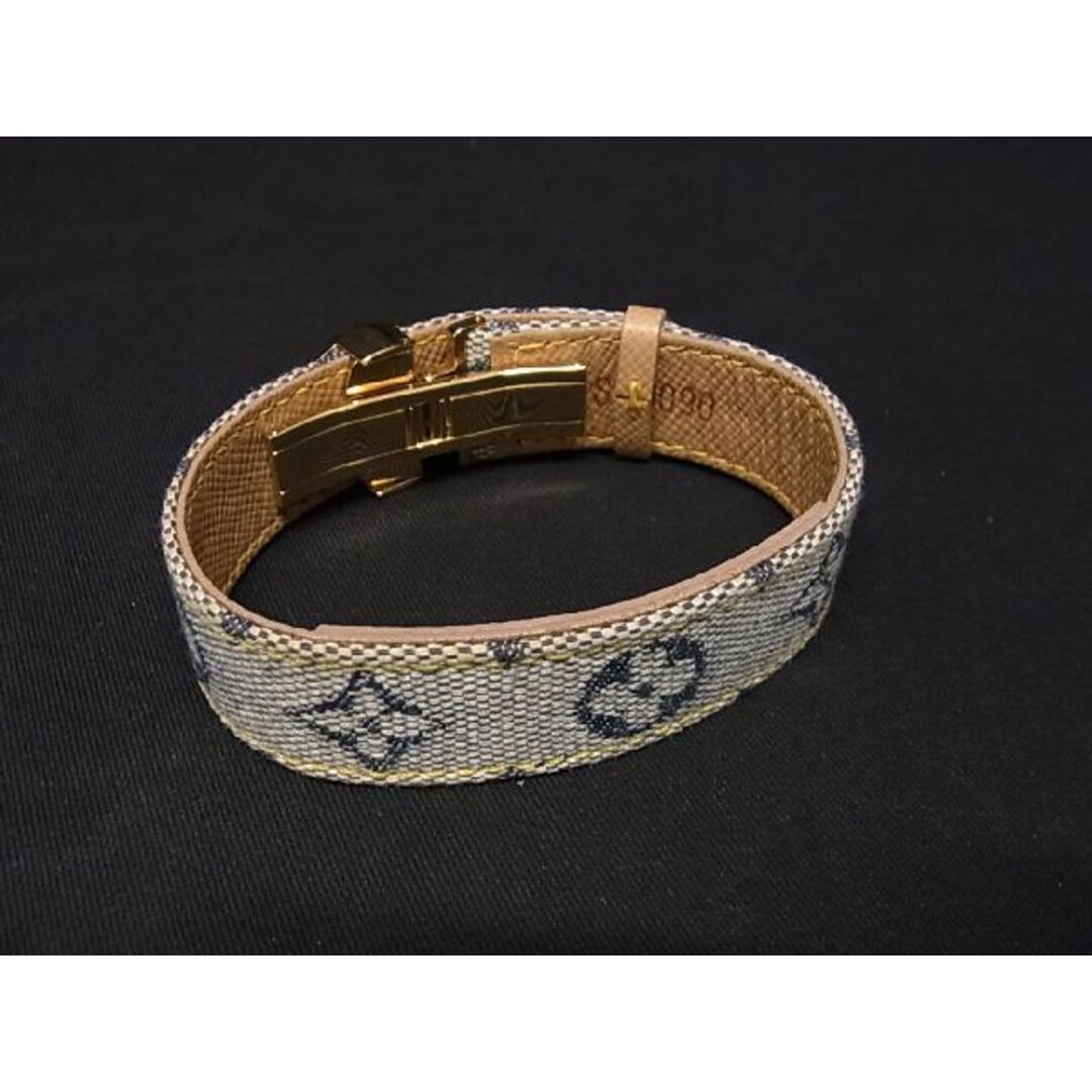 LOUIS VUITTON(ルイヴィトン)の■極美品■ LOUIS VUITTON ルイヴィトン M64540 モノグラムミニ ブラスレ グッドラック ブレスレット ネイビー系×ベージュ系 AQ1335 レディースのアクセサリー(ブレスレット/バングル)の商品写真