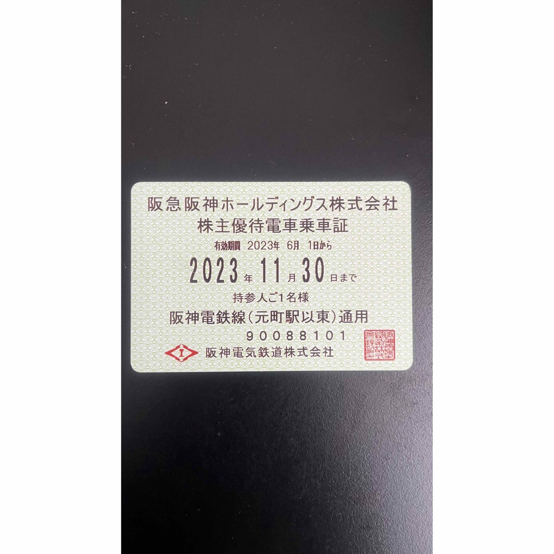 阪神電車　株主優待電車乗車証