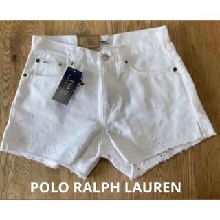 ポロラルフローレン(POLO RALPH LAUREN)のPOLO ラルフローレン　ホワイトジーンズ　ショートパンツ　米国購入　新品(ショートパンツ)