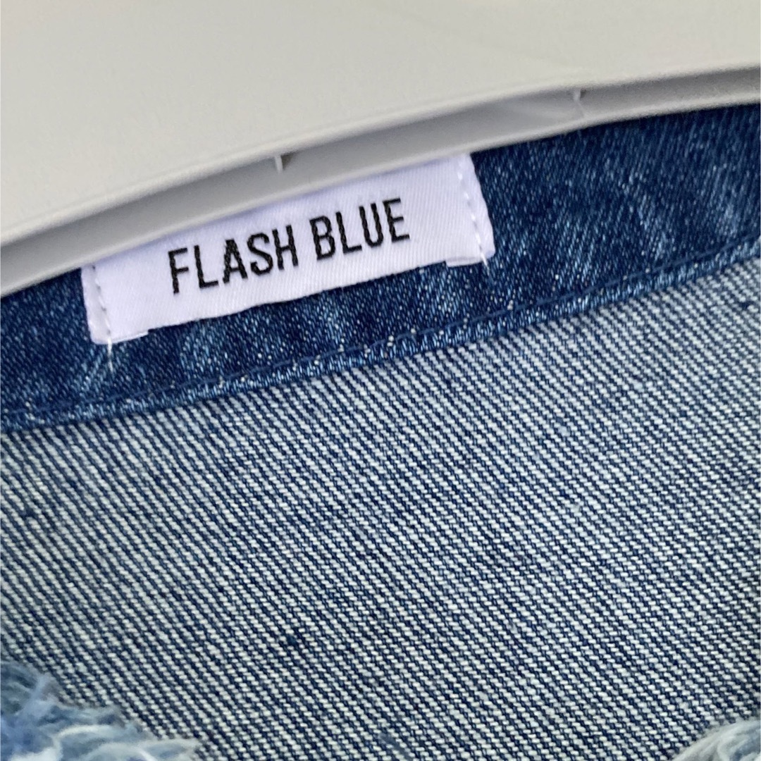 しまむら(シマムラ)のしまむら　flash blue デニムジャケット　濃紺 レディースのジャケット/アウター(Gジャン/デニムジャケット)の商品写真