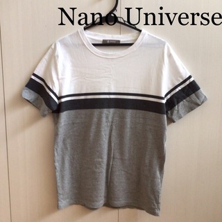 ナノユニバース(nano・universe)のホワイト×グレーTシャツ【Nano Universe】(Tシャツ/カットソー(半袖/袖なし))