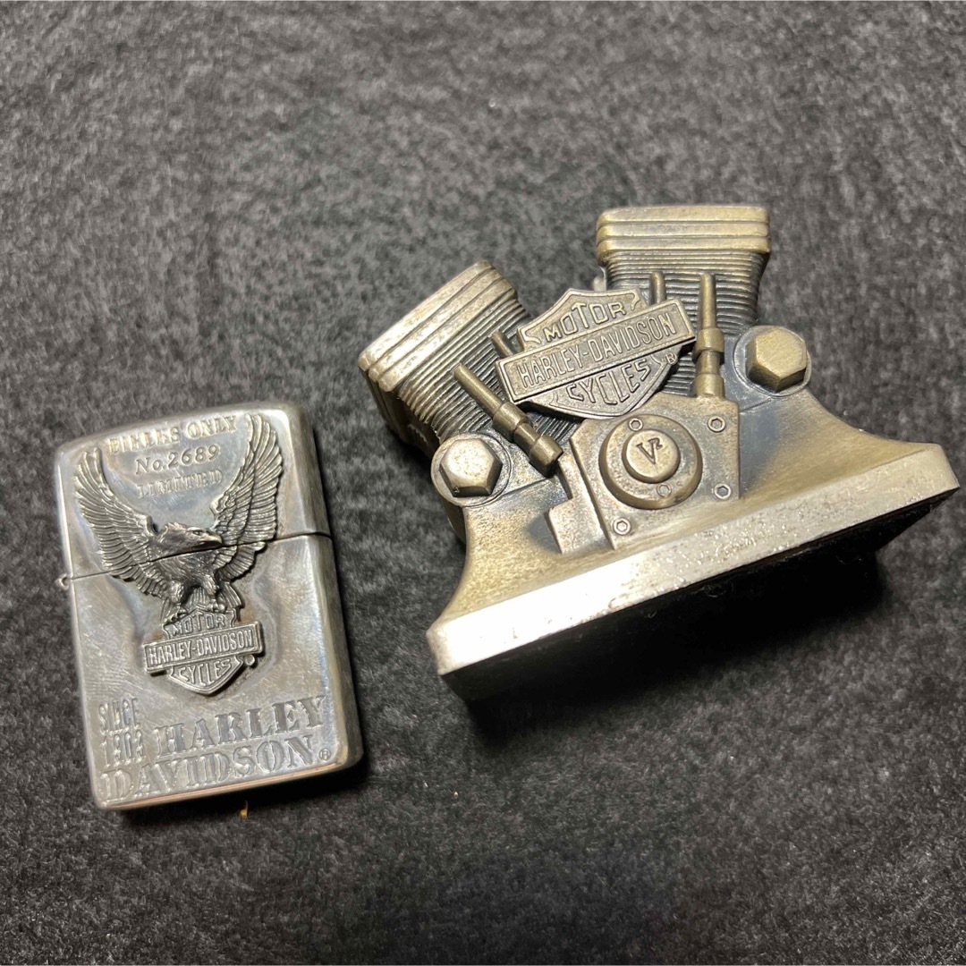 Hurley Davidson zippo 台座付き