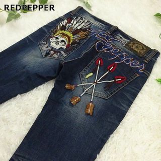 希少品REDPEPPER Goldlabel の刺繍入りジーンズ　好きに