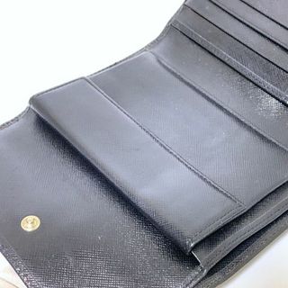 PRADA - PRADA プラダ 二つ折り 財布 黒 ウォレット レディース メンズ
