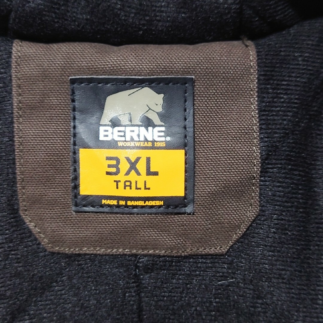 【BERNE】企業ロゴ刺繍 中綿入り ダック地 アクティブジャケット S-053