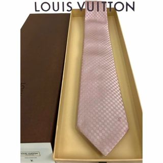 ルイヴィトン(LOUIS VUITTON)のLOUIS VUITTON ルイヴィトン　クラヴァット プティダミエ 柄　ピンク(ネクタイ)