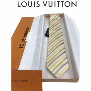 箱タグ付き未使用品 LOUIS VUITTON ルイヴィトン ネクタイ ベージュ-