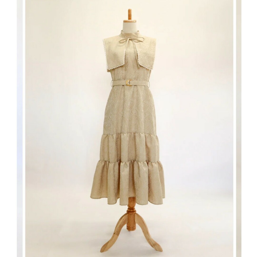 〈Laurence〉attached collar long dress