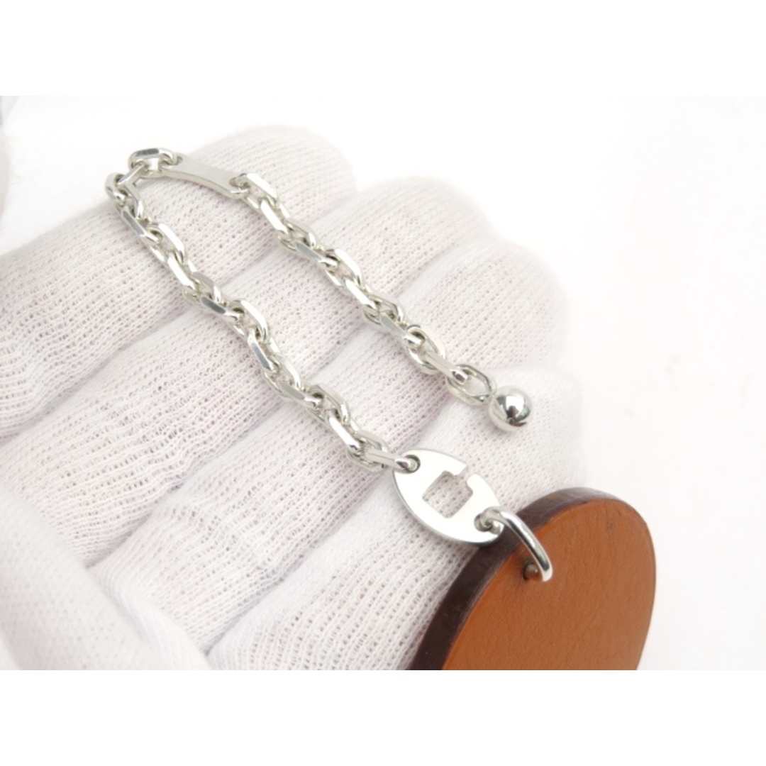 【値下げ】■美品■ エルメス バッグ チャーム キーホルダー 虎 タイガー オレンジ レザー 箱 【9914】