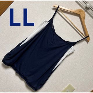 新品タグ付き♡重ね着風バックリボンキャミソール(キャミソール)