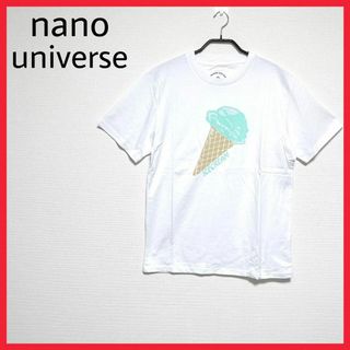 ナノユニバース(nano・universe)の新品　nano universe プリントTシャツ　白　アイスクリーム柄　◎(Tシャツ(半袖/袖なし))