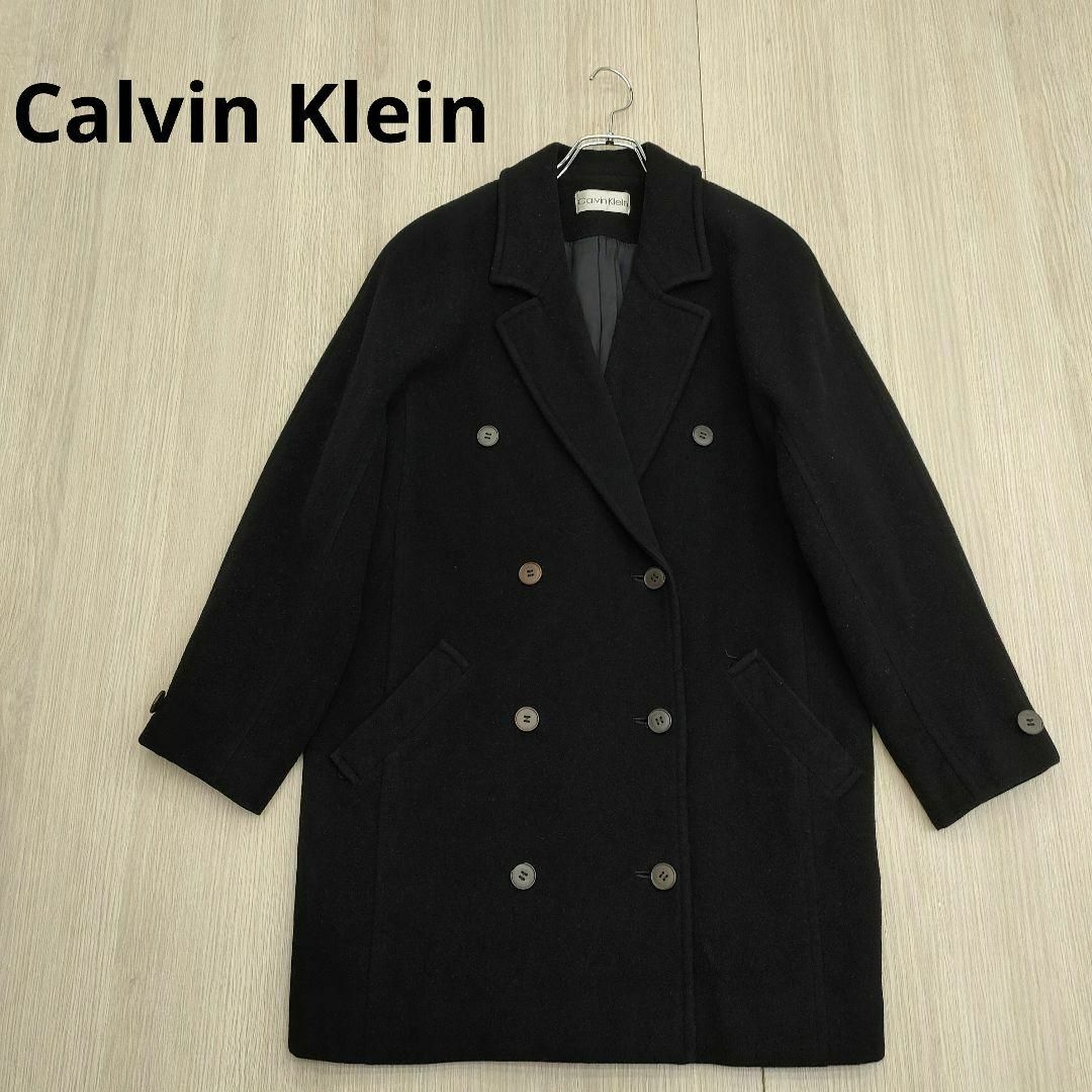 Calvin Klein Calvin Kleinカルバンクライン ウール オーバー コート 黒 アウターの通販 by aya｜カルバンクライン ならラクマ