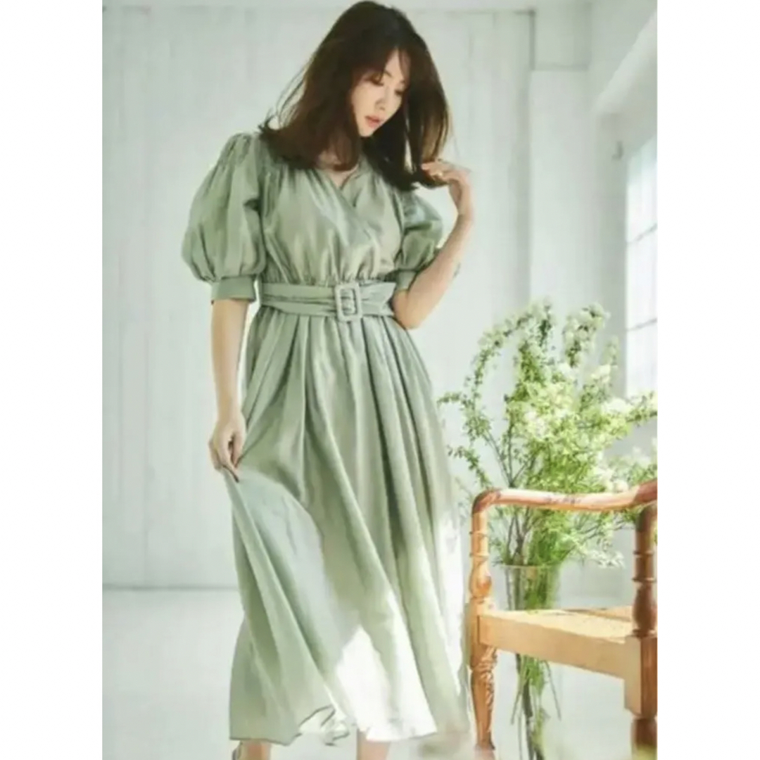 Airy Volume Sleeve Dress mint/Her lip to