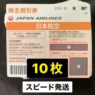 ジャル(ニホンコウクウ)(JAL(日本航空))の【クーポン特価値下げ】JAL 日本航空　株主優待券　10枚(その他)