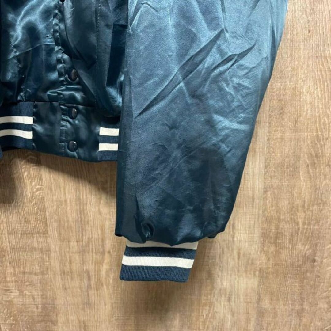 古着　WINDLESS スタジャン　ナイロンジャケット　ネイビー　USA製　XL メンズのジャケット/アウター(スタジャン)の商品写真