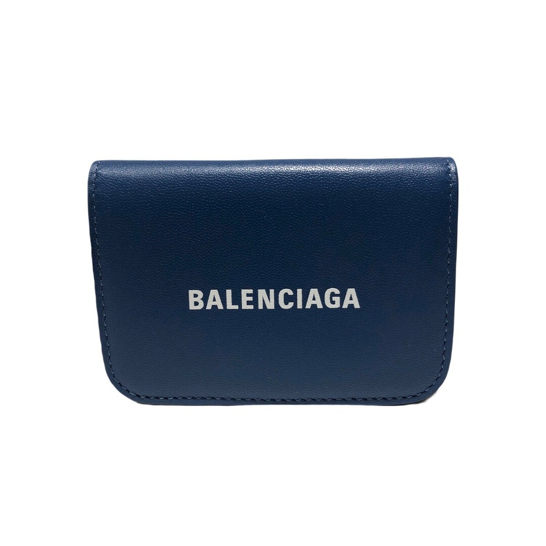 【BALENCIAGA】バレンシアガ コンパクト財布 レザー ブルー 593813/hm05183kw