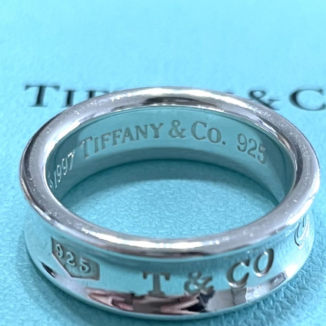 【美品】Tiffany　ティファニー　T　TWOリング　15号　シルバー925