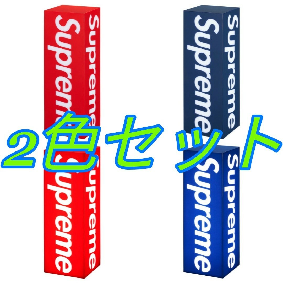 supreme box logo lamp 赤