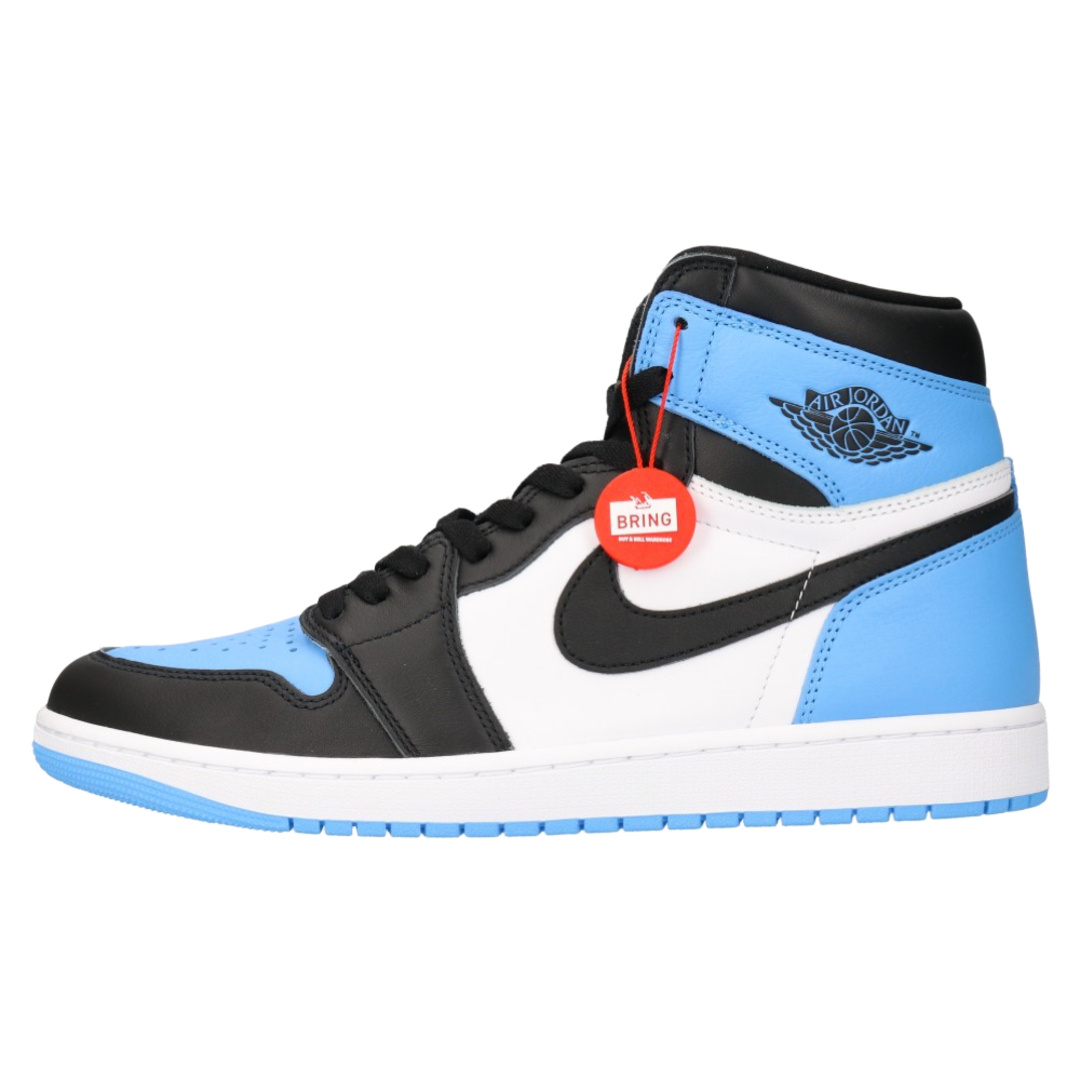 NIKE ナイキ AIR JORDAN 1 RETRO HI OG University Blue DZ5485-400 エアジョーダン1ハイ ユニバーシティブルー ハイカットスニーカー つま黒 UNC ライトブルー 30cm/US12