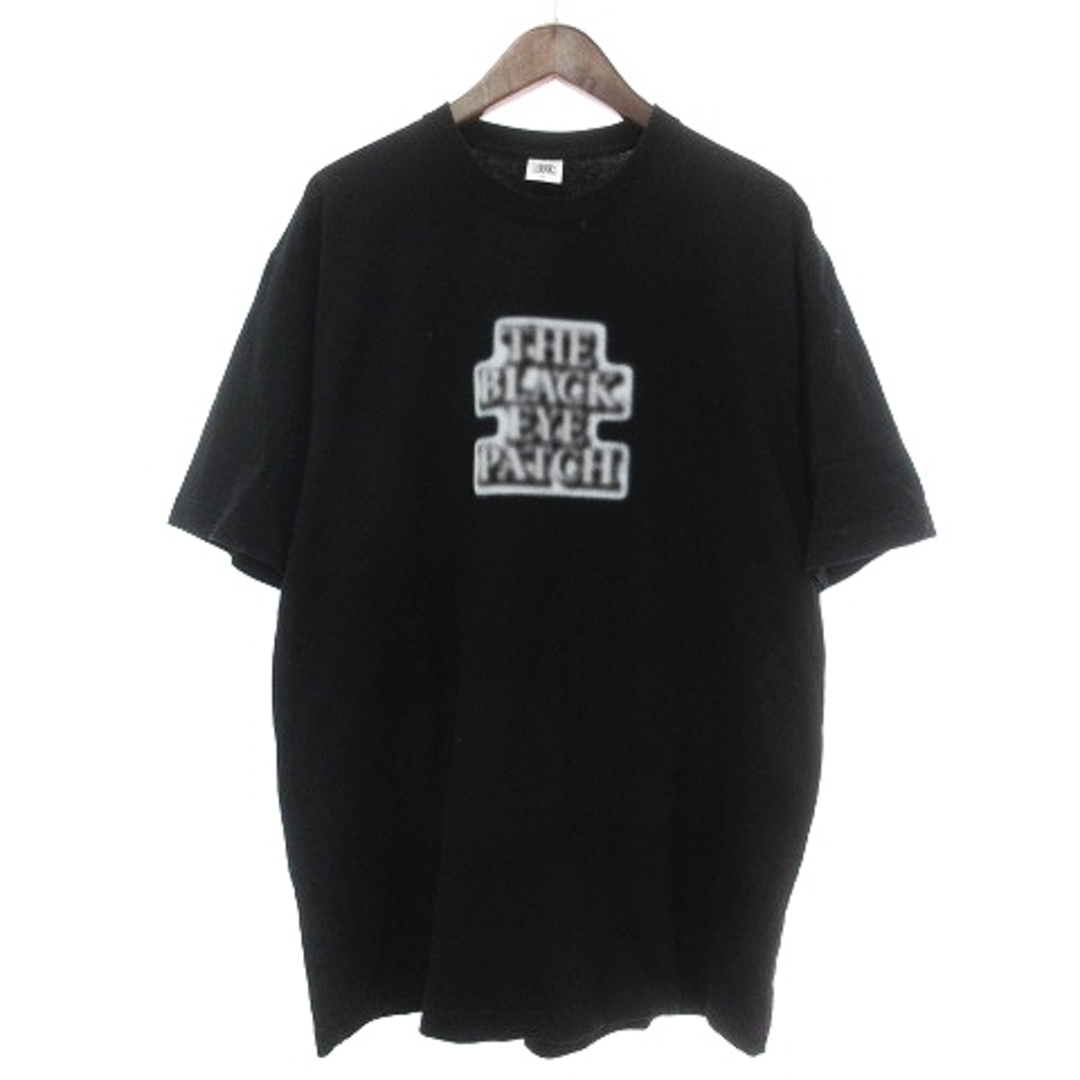 ブラックアイパッチ Tシャツ カットソー 半袖 丸首 モザイクロゴ 黒 XL