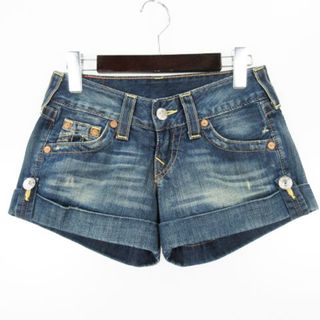 TRUERELIGIONトゥルーレリジョン　ダメージデニムパンツ　ブルー　24