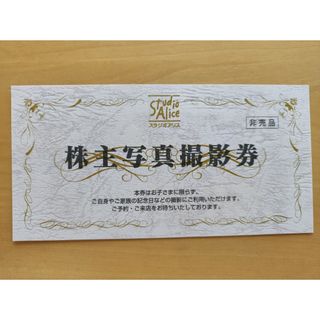 スタジオアリス　株主優待　写真撮影券　1枚(その他)