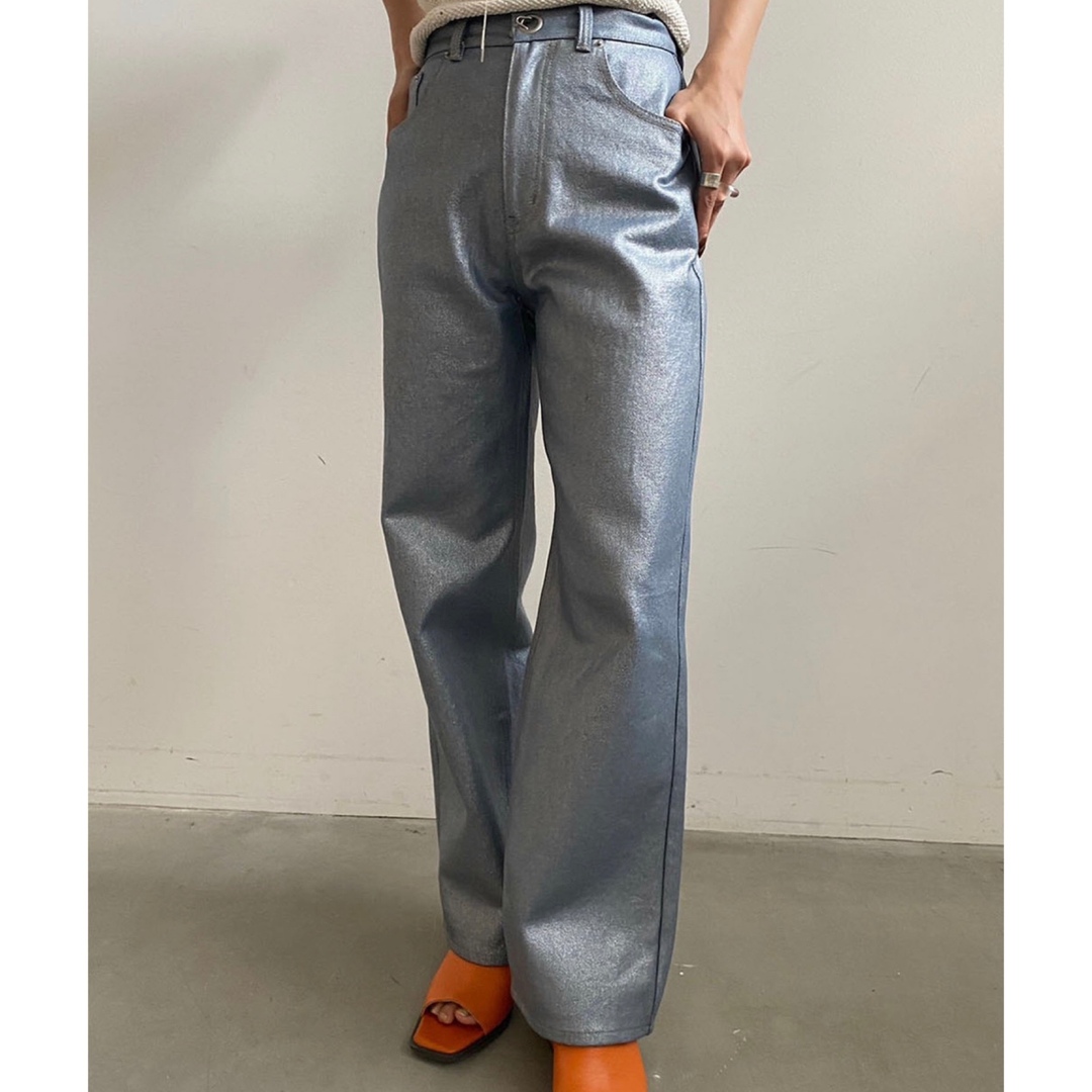 LONG STRAIGHT FOIL DENIM