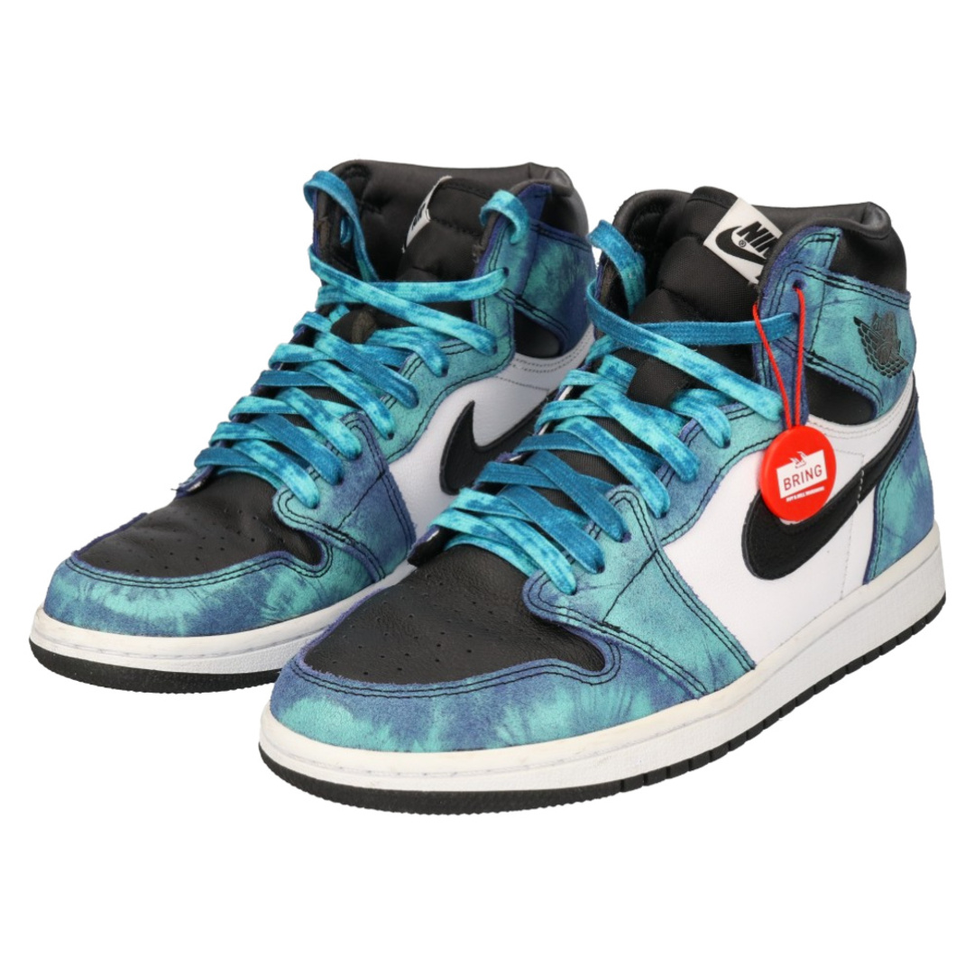 NIKE ナイキ WMNS AIR JORDAN 1 High OG Tie-Dye ウィメンズ エアジョーダン 1 タイダイ ハイカットスニーカー  ブルー US8.5/25.5cm CD0461-100