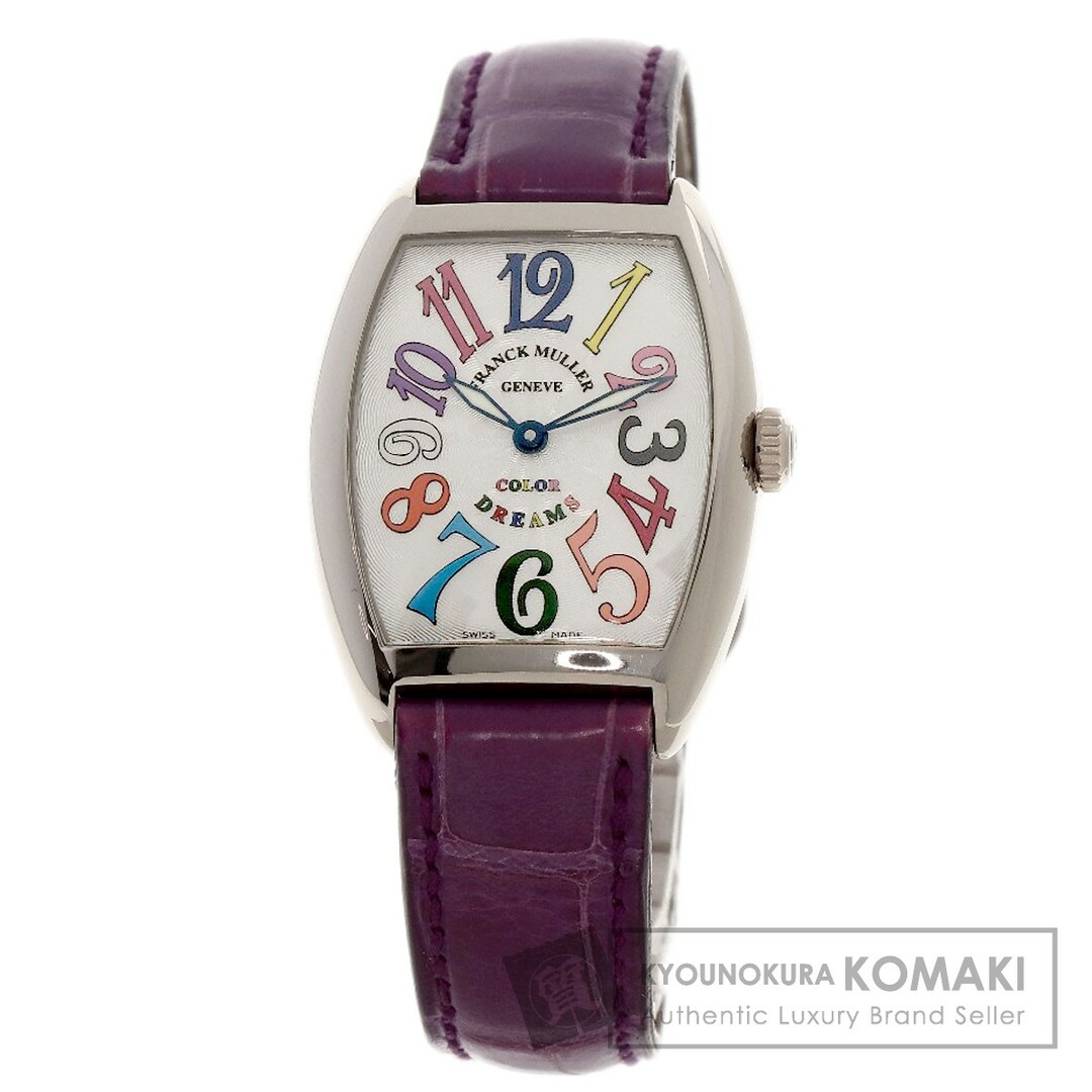 FRANCK MULLER 7502QZ トノウカーベックス カラードリーム 腕時計 K18WG 革 レディース