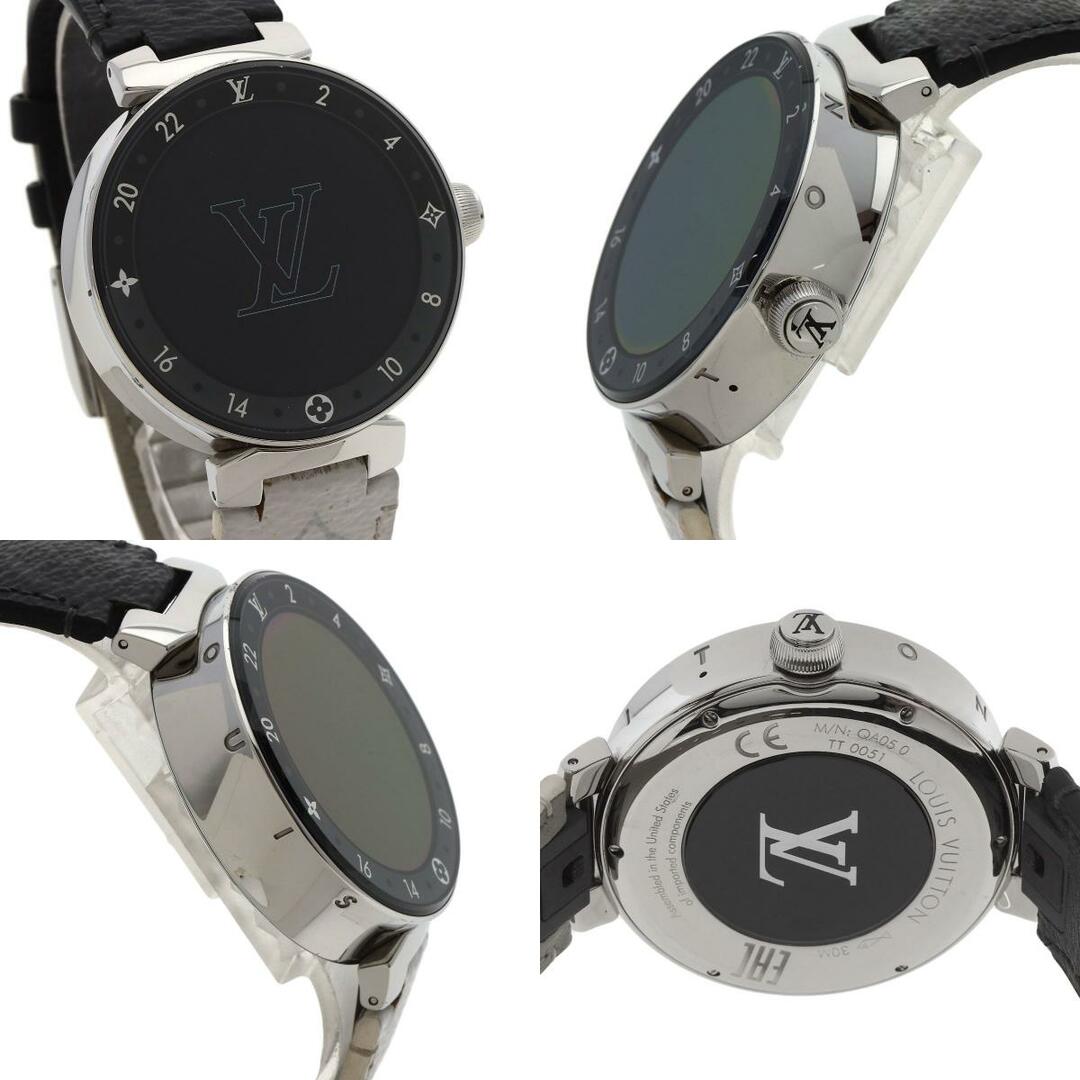LOUIS VUITTON QA050Z タンブール ホライゾン V2 スマートウォッチ 腕時計 SS 革 メンズ