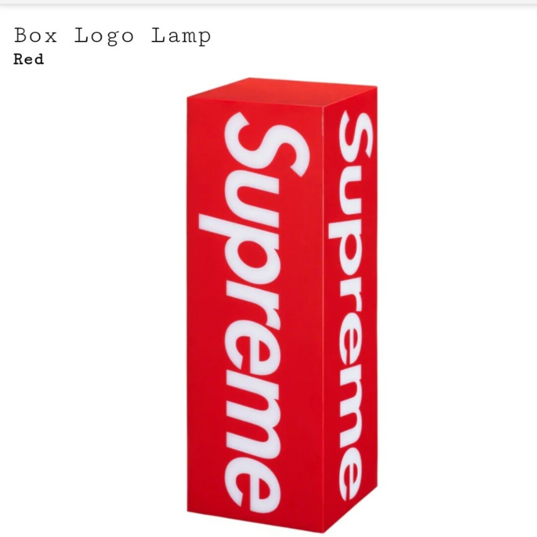 Box Logo Lamp COLOR/STYLE：Red SIZE