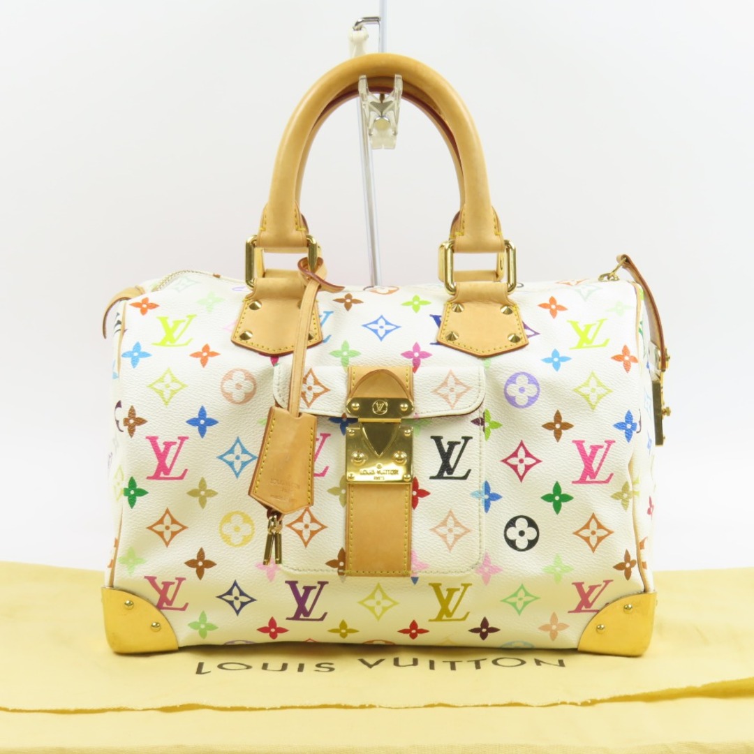 極美品 LOUIS VUITTON ルイヴィトン スピーディ30 ヴィンテージ スタッズ スパイク マルチカラー ハンドバッグ PVC/ヌメ革 ブロン少々香水の匂い発送日の目安