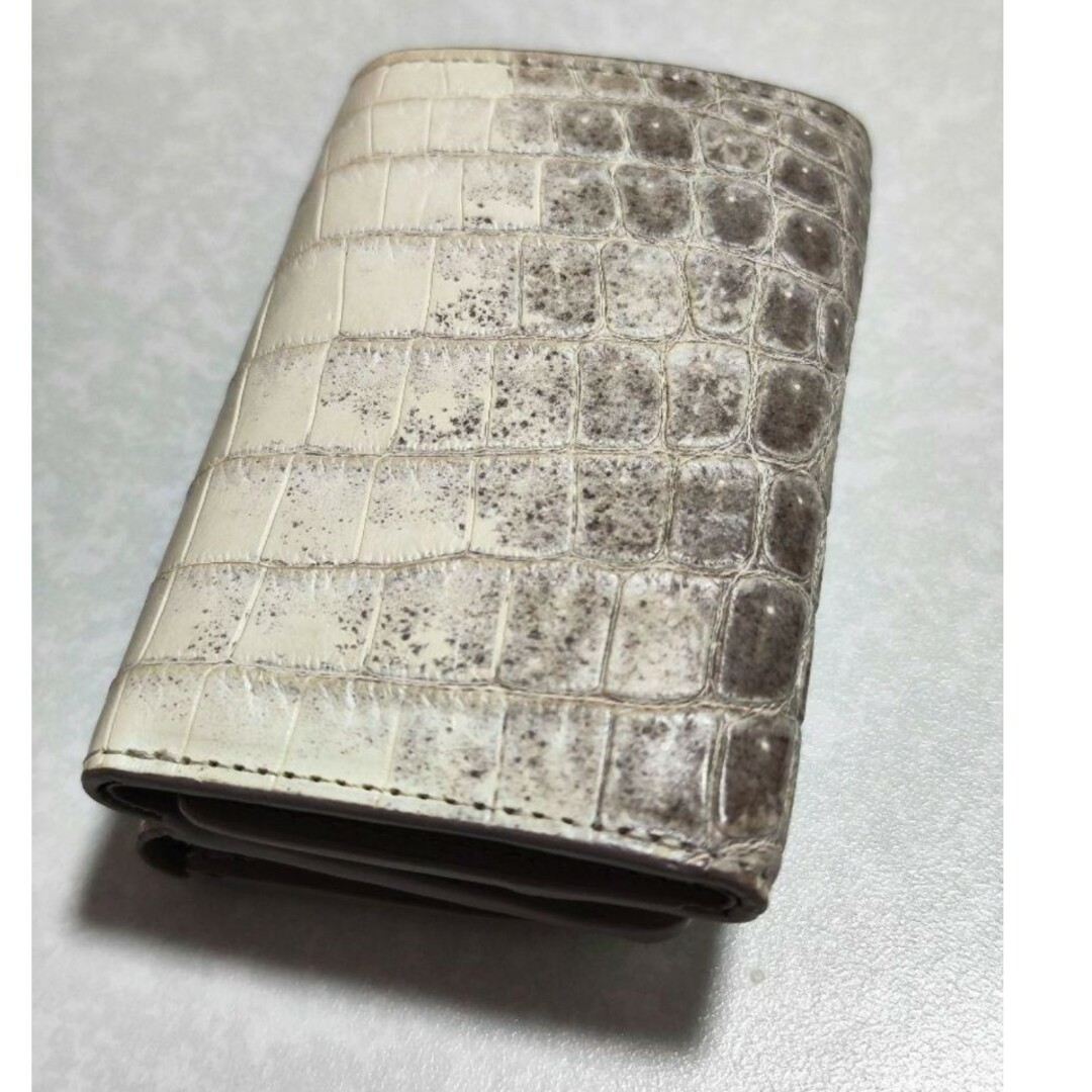 新品　ヘンローンクロコダイルヒマラヤ三つ折りコンパクト小銭入れ付き折財布