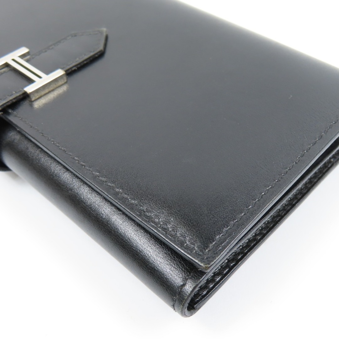 綺麗 HERMES エルメス ベアン 三つ折り財布 S金具 長財布 ボックス