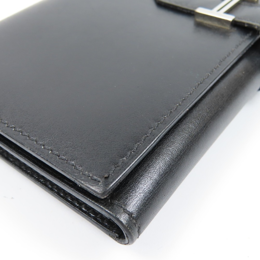 綺麗 HERMES エルメス ベアン 三つ折り財布 S金具 長財布 ボックス